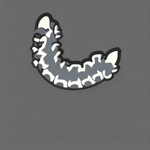 Image similar to vector symbol for a fictional guild of a salamander, iconic, clean, white background, artstation, symbolic, monochrome