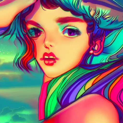 Prompt: a very beautiful vaporwave profile picture, artstation, deviantart, pinterest