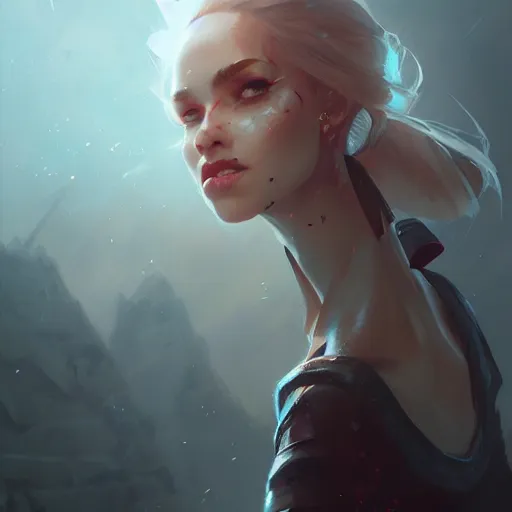 Image similar to vi from arcane photorealistic, greg rutkowski, artstation,