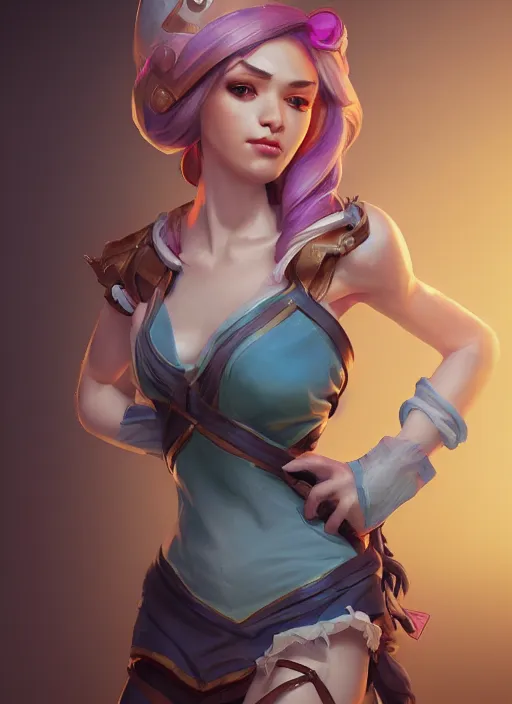 Image similar to gwen, from league of legends, au naturel, hyper detailed, digital art, trending in artstation, cinematic lighting, studio quality, blue maid clothes. smooth render, unreal engine 5 rendered, octane rendered, art style by klimt and nixeu and ian sprigger and wlop and krenz cushart