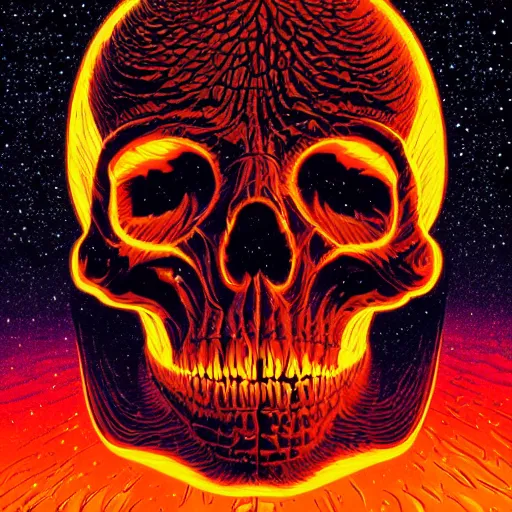 Prompt: ngc 3132 melting mysterious skull landscape by Casey Weldon, dan mumford 8k ultra high definition, upscaled, edge of the world, image credit nasa nat geo