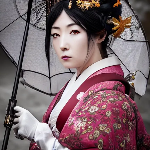 Image similar to hi resolution geisha portrait yasutomo oka steampunk 8 k ultrarealistic