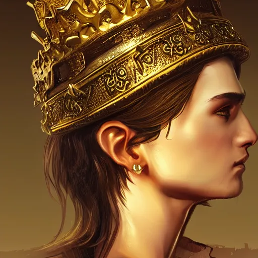 Image similar to portrait of a radiant greek mythology god, jewelry, crown, confident, handsome, dramatic lighting, detailed, very realistic, trending on Artstation, Cgsociety