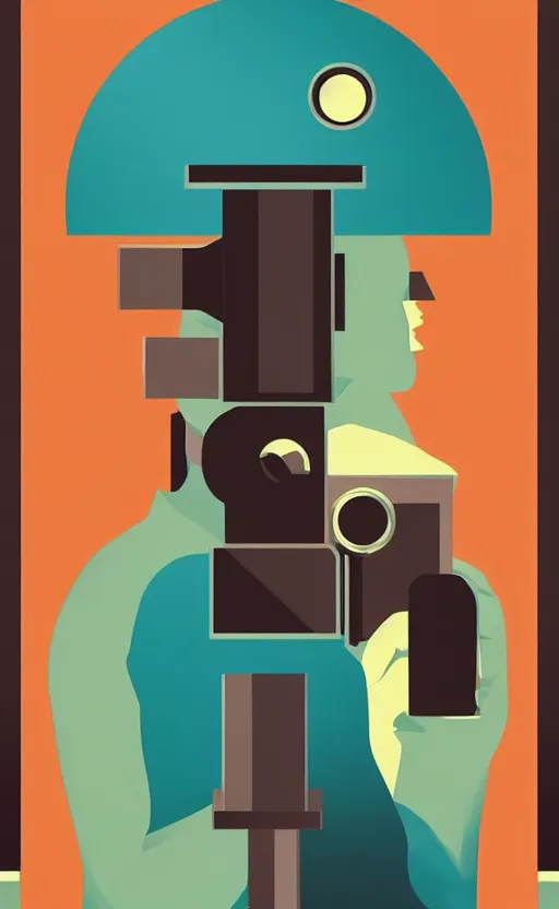 Image similar to illustration with privacy under surveillance, an art deco painting by tom whalen, trending on behance, art deco, digital illustration, storybook illustration, grainy texture, flat shading, vector art, airbrush, pastel, watercolor, poster