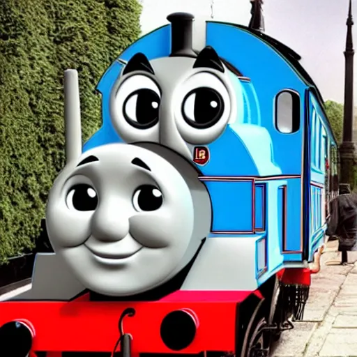 Image similar to thomas the tank engine in the trolley dillema