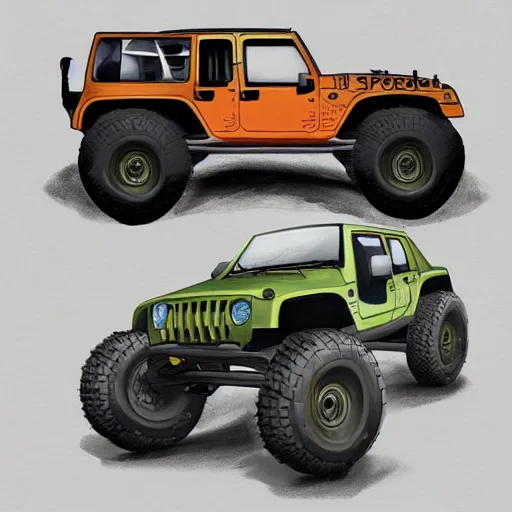 Image similar to concept art jeep inspired by halo