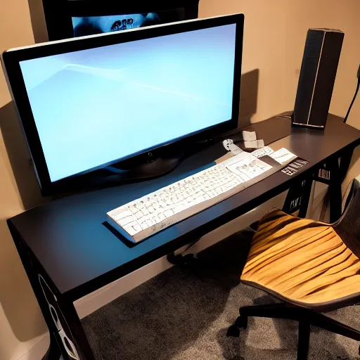 Image similar to gaming desk, professional photography