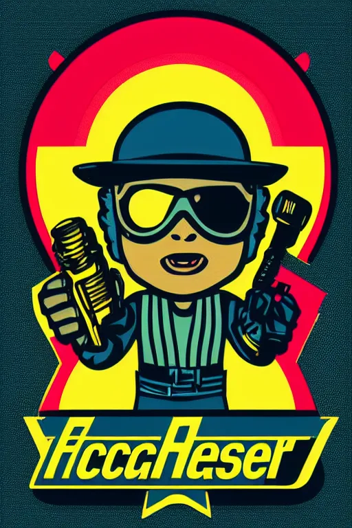 Image similar to fallout 7 6 retro futurist illustration art by butcher billy, sticker, colorful, illustration, highly detailed, simple, smooth and clean vector curves, no jagged lines, vector art, smooth andy warhol style