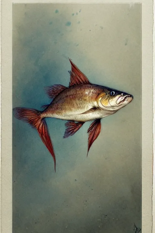 Image similar to ( ( ( ( ( anthropomorph fish. muted colors. ) ) ) ) ) by jean - baptiste monge!!!!!!!!!!!!!!!!!!!!!!!!!!!