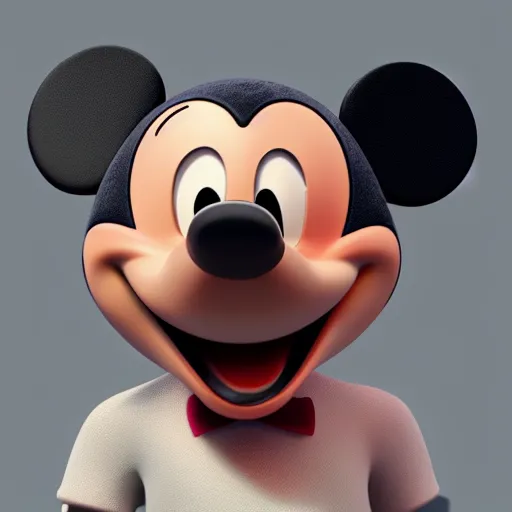 Image similar to Mugshot of Mickey Mouse, Ultra HD, 8k, Rendered in Blender, Ultra Realistic