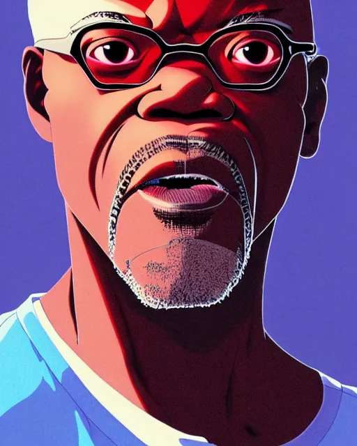 Image similar to Anime as Samuel L. Jackson playing a prawn || cute-fine-face, pretty face, realistic shaded Perfect face, fine details. Anime. realistic shaded lighting poster by Ilya Kuvshinov katsuhiro otomo ghost-in-the-shell, magali villeneuve, artgerm, Jeremy Lipkin and Michael Garmash and Rob Rey as Prawn in Ocean cute smile