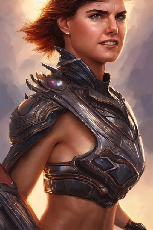 Prompt: tom cruise is amazon valkyrie athena, d & d, fantasy, portrait, highly detailed, headshot, digital painting, trending on artstation, concept art, sharp focus, illustration, art by artgerm and greg rutkowski and magali villeneuve