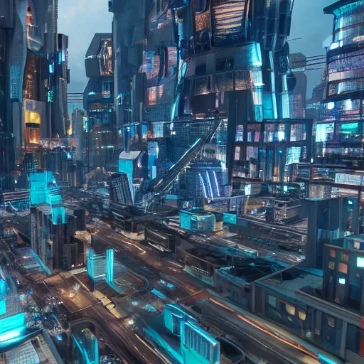 Prompt: photo of a futuristic city in a dystopian future made of electronic components. Very detailed 8k. Unreal engine 5 render with nanite, global illustration and path tracing. Cinematic post processing.