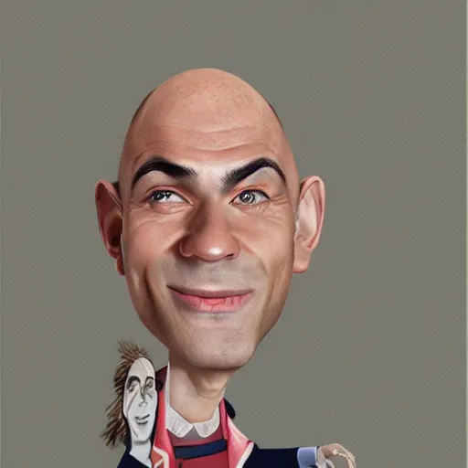 Prompt: A caricature of Alain Berset