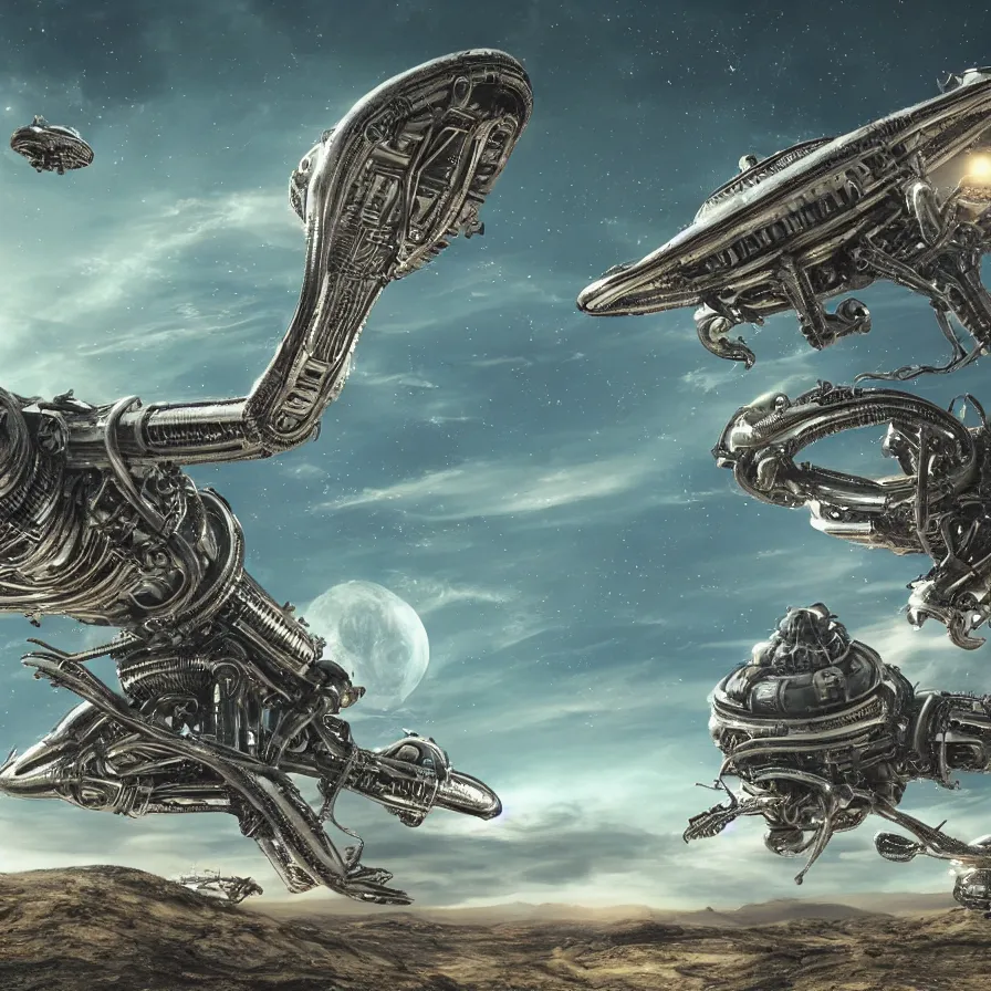 Image similar to realistic extremely detailed image of aliens and ufos ##Ufos## 8k masterpiece Ufos, vivid, japanese kanji everywhere, japanese kanji, kanji