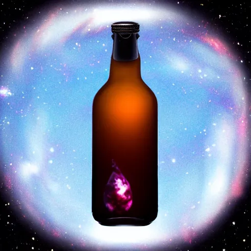 Prompt: nebular in the bottle