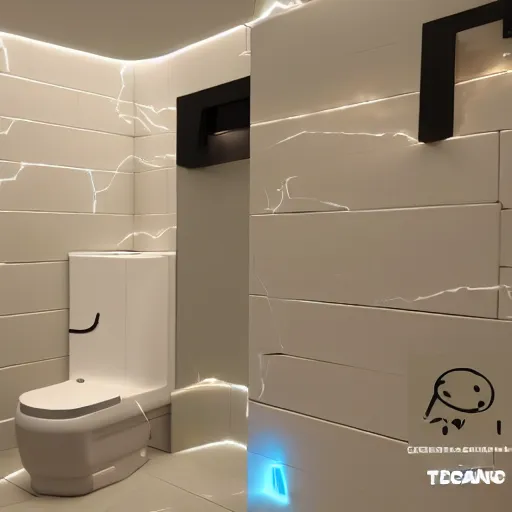 Image similar to a gaming toilet with lights