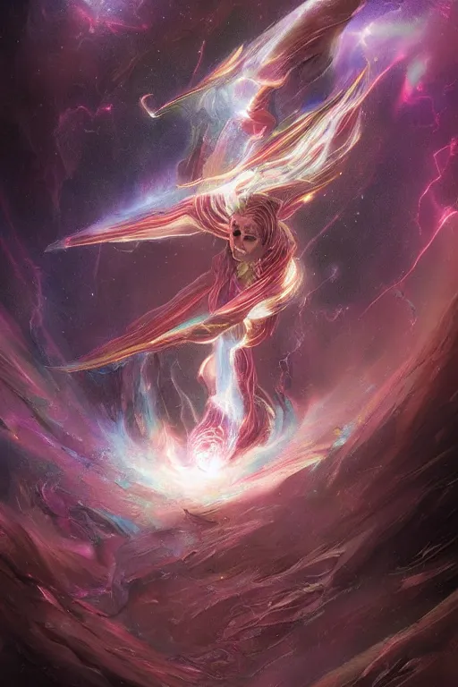 Prompt: a dancer marbled tornado by artgem and greg rutkowski, highly detailed, high contrast!!, light reflection, trippy, nebula, trending on artstation