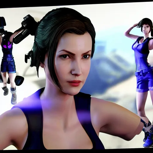 Image similar to jill valentine by bill watterson and artgem, 3 d unreal engine.