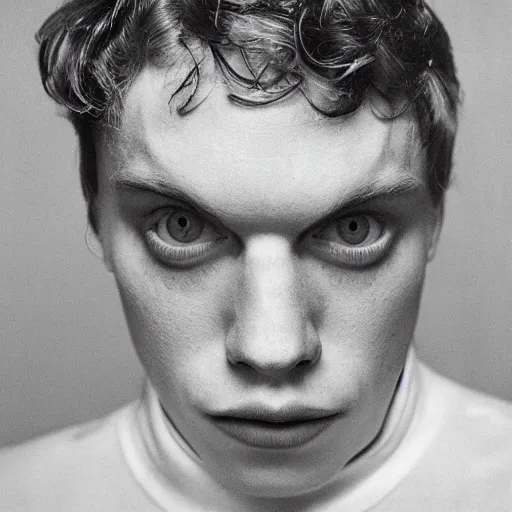 Prompt: evan peters by robert mapplethorpe