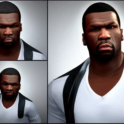 Image similar to 50 cent 3D model character from Gta 5