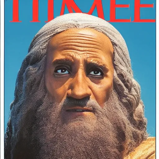 Image similar to Time Magazine cover of Moses from the Bible
