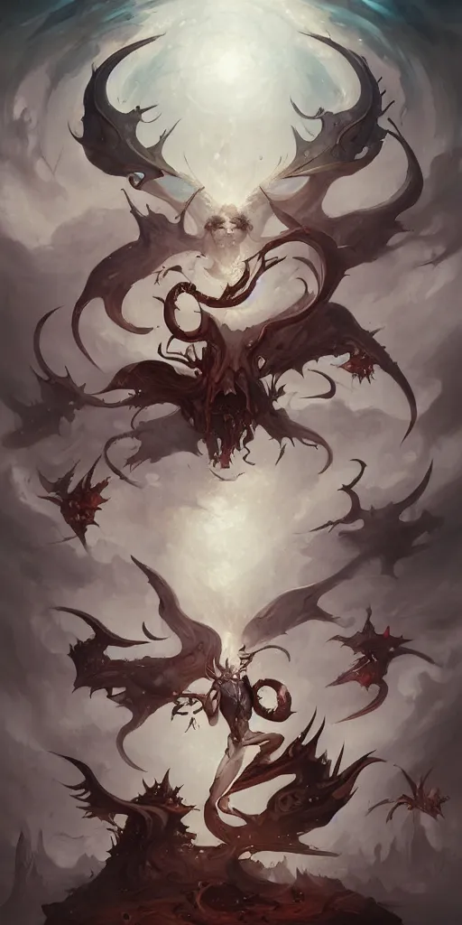 Image similar to Demon of Pandemonium by Peter Mohrbacher