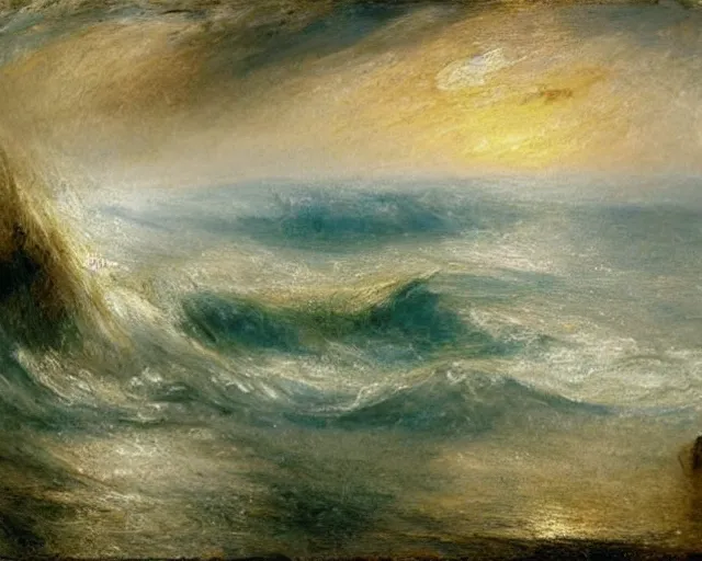 Image similar to Seascape. Oil on canvas. J.M.W. Turner.