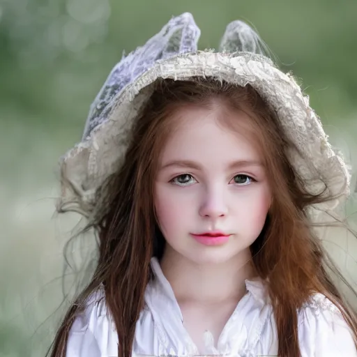 Prompt: portrait of girl dressed in white clothes countryside country style country house_fantasy character portrait