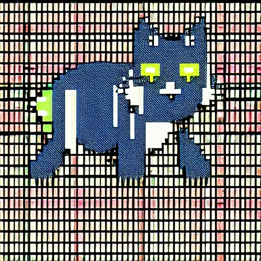 Prompt: ”cat in 8bit commodore64 style”