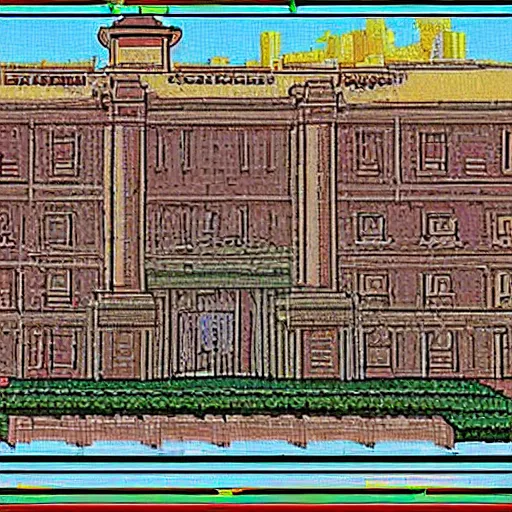 Prompt: this was the last virtual art museum made in 1 9 9 0, net art, ps 1 graphics, prerendered graphics, # screenshotsaturday, hd, intricate, detailed