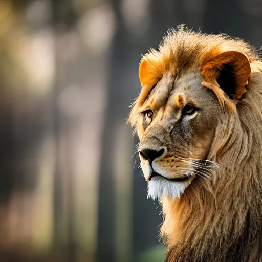 Prompt: portrait photo still of real life [ lion - o ], 8 k, 8 5 mm f 1. 8