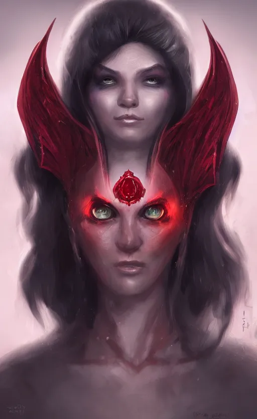 Image similar to face portrait of dragon kin woman, with pretty red ruby eyes, dynamic lighting, fantasy concept art, trending on art station, stunning visuals, creative, cinematic, ultra detailed