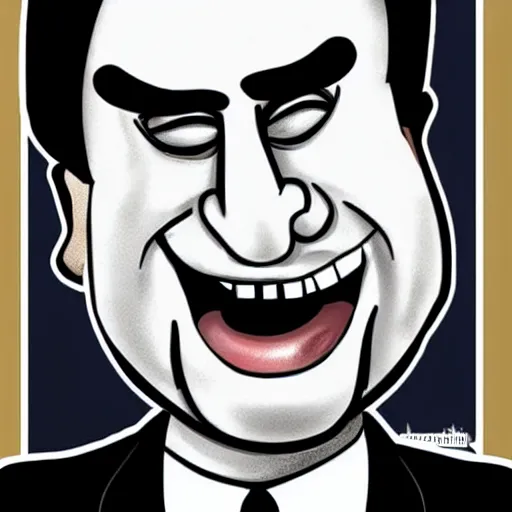 Image similar to jair bolsonaro caricature realism, in the style of al hirschfeld!