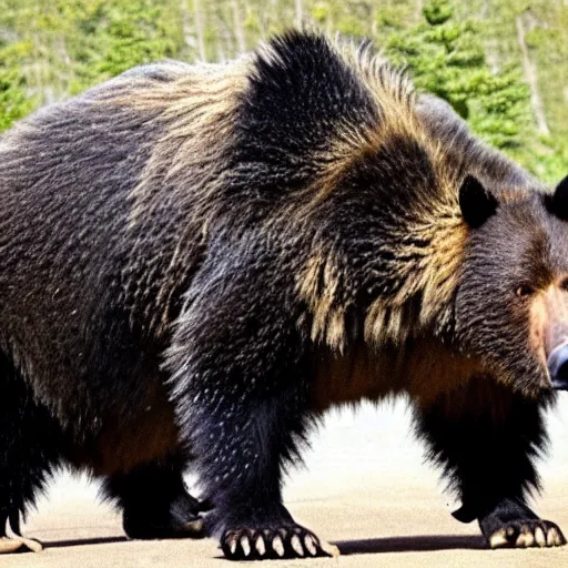 Image similar to man bear pig hybrid