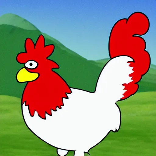 Prompt: cartoon of happy rooster ultra realism