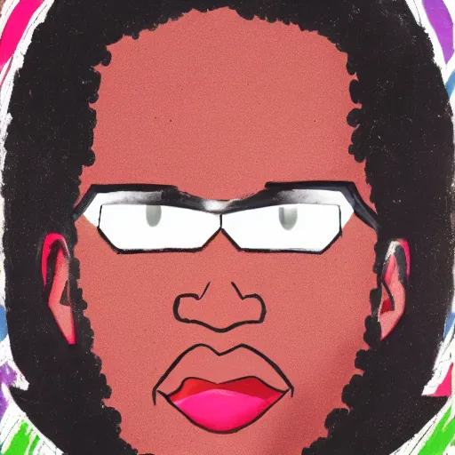 Image similar to portrait of gay black superman