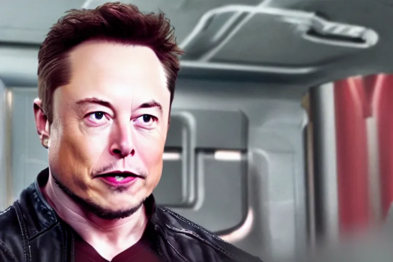 Image similar to Film still of Elon Musk as Tony Stark, Marvel Studios