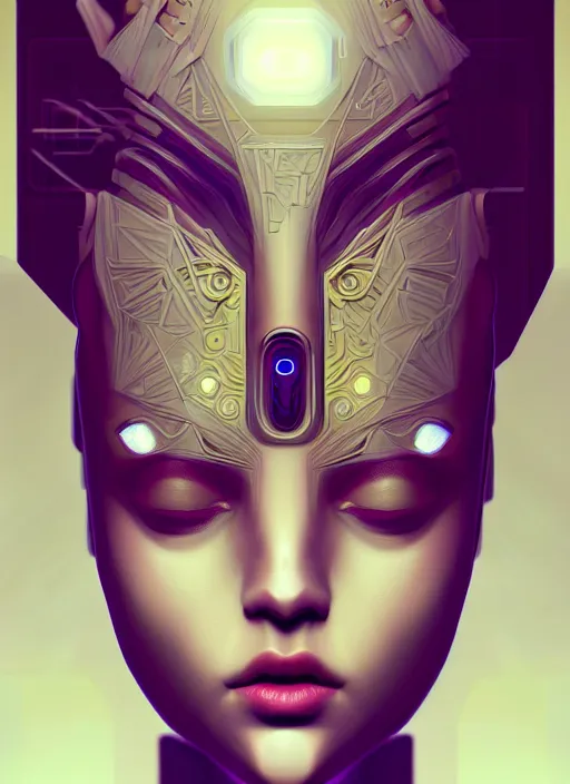 Image similar to symmetry!! portrait of female android, intricate, elegant, highly detailed, digital painting, artstation, concept art, smooth, sharp focus, illustration, art by fra angelico