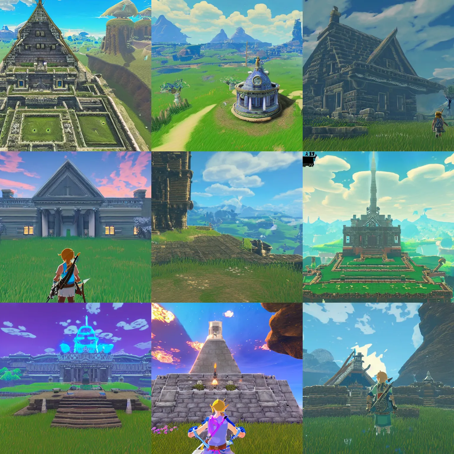 Prompt: The White House in The Legend of Zelda Breath of the Wild, ultra, highly detailed, 4k quality photo