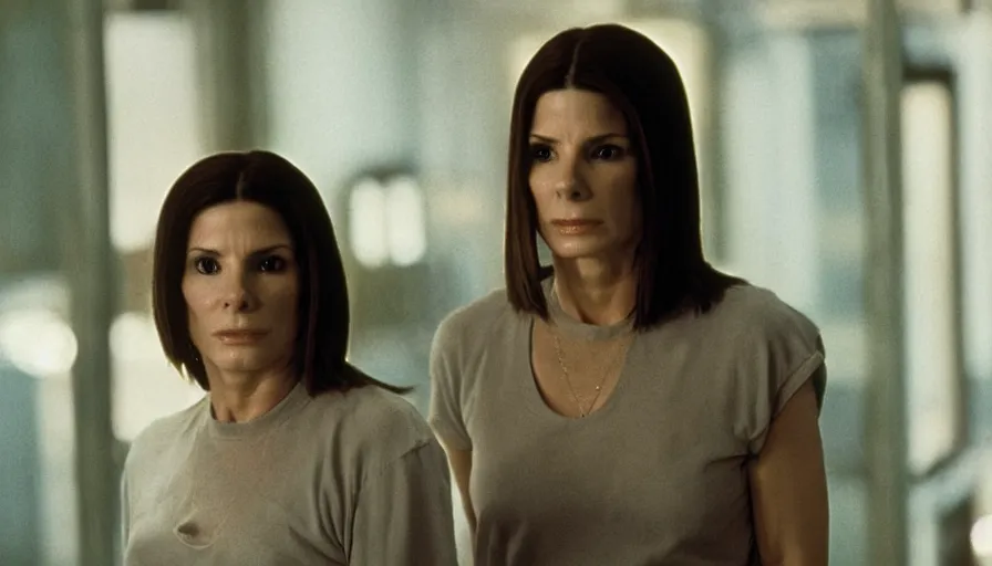 Prompt: a film still of Sandra bullock as clarice starling in the silence of the lambs movie