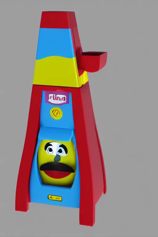 Image similar to A Fisher-Price guillotine toy, unreal engine 5 render, guillotine