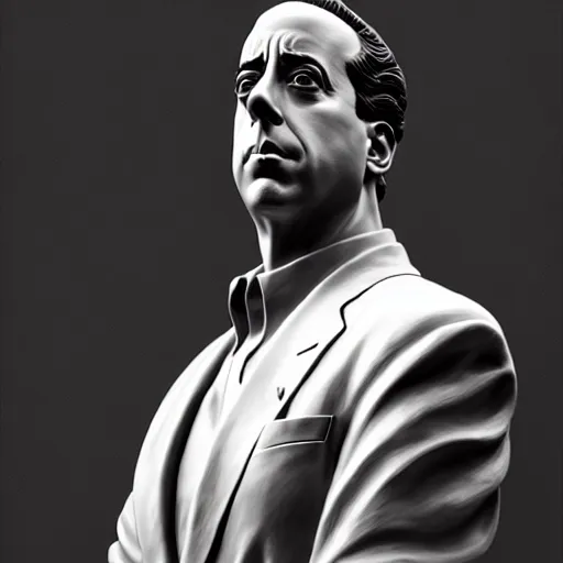 Image similar to ultra realistic illustration, a statue of glorious god jerry seinfeld, intricate, elegant, highly detailed, digital painting, artstation, concept art, smooth, sharp focus, illustration, art by artgerm and greg rutkowski and alphonse mucha