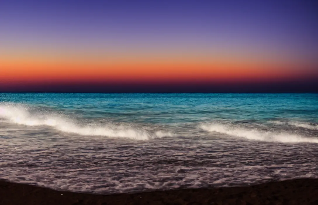 Image similar to sea, beach, at night