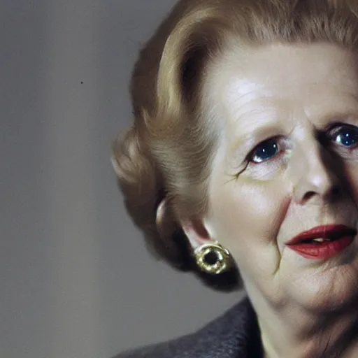 Prompt: margaret thatcher in hell