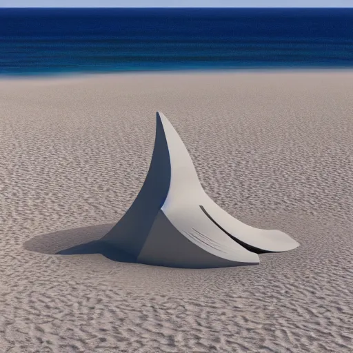 Prompt: zaha hadid architecture sand castle on a beach photorealistic