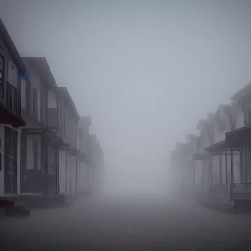 Image similar to Foggy ghost town