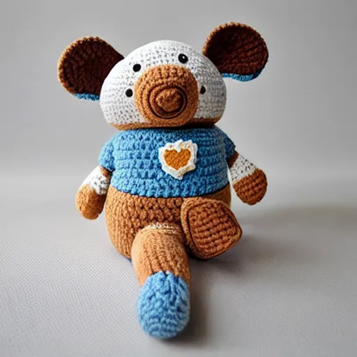 Image similar to cute crocheted plush toy