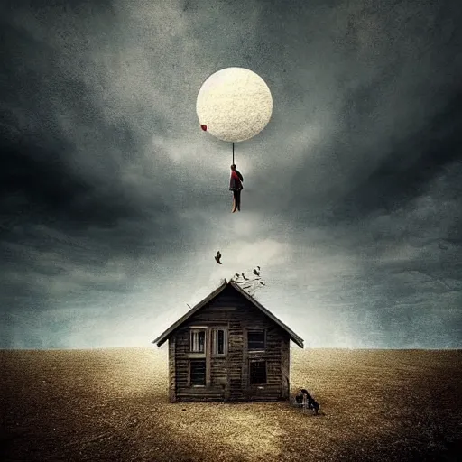 Image similar to A beautiful conceptual art. I was born in a house with a million rooms, built on a small, airless world on the edge of an empire of light and commerce. by Caras Ionut quiet, defined