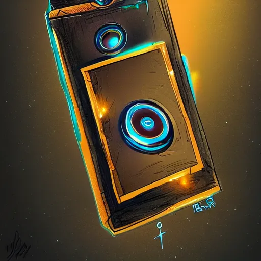 Image similar to phone that is a portal to another dimension, high detail, concept art, computer art